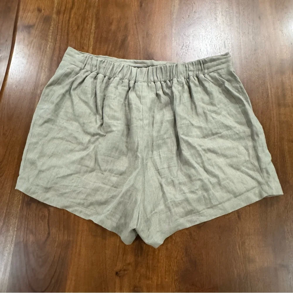 Only Child Linen Shorts Slow Fashion Made In USA Size 22